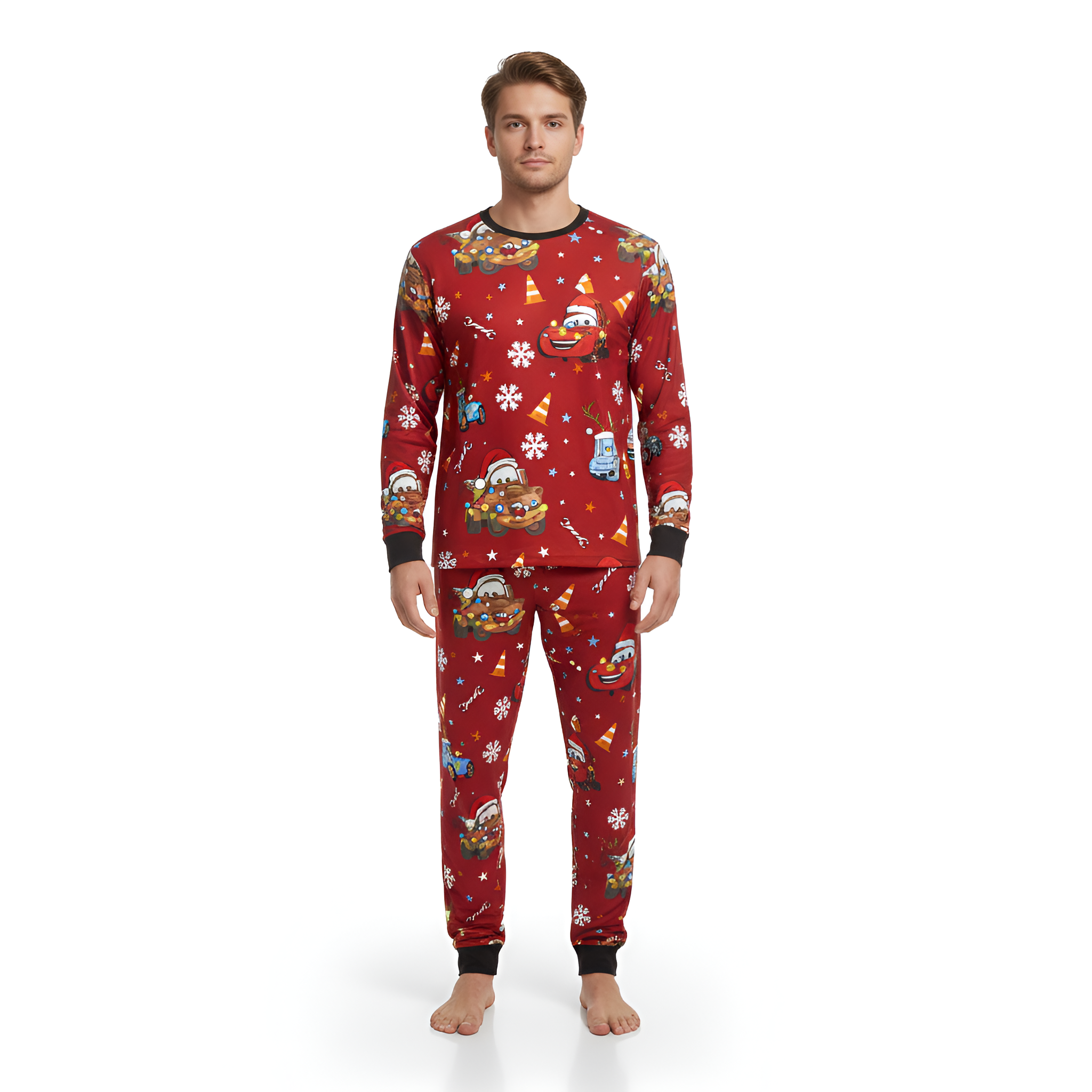Festive Car Print Christmas Family Matching Pajama Set