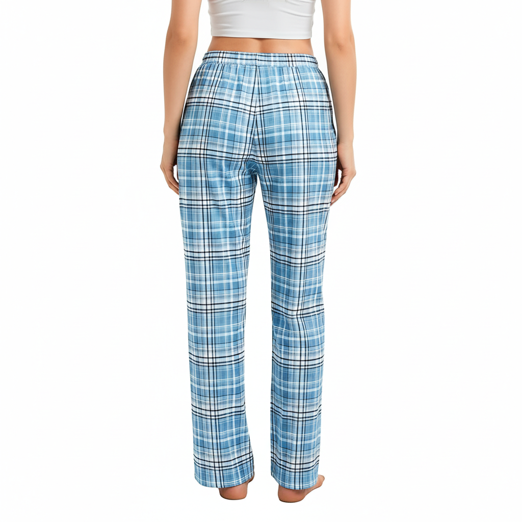 Plaid Sleep Pajama Pants With Pockets For Women