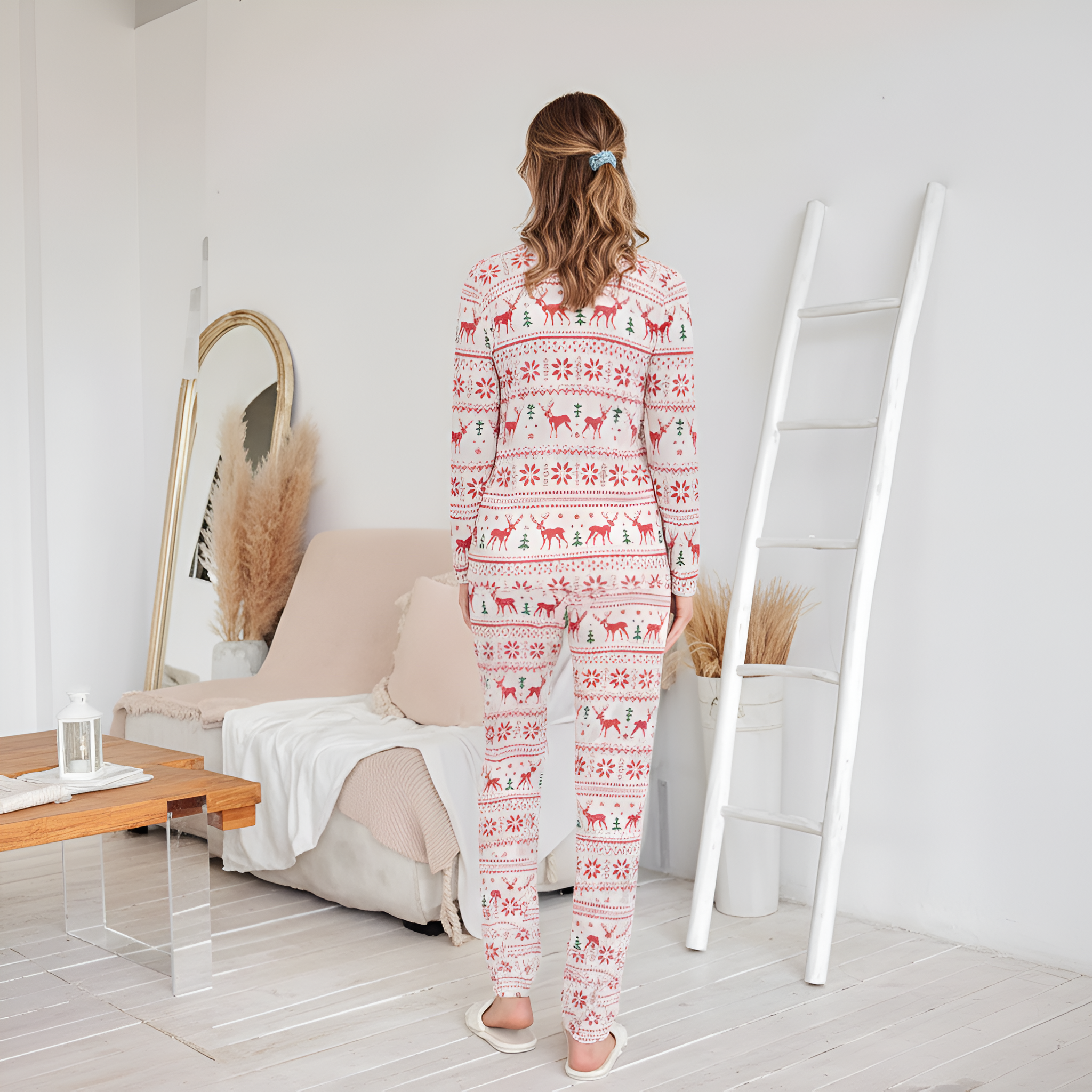 Soft Star Print Pajama Set Lounge For Women