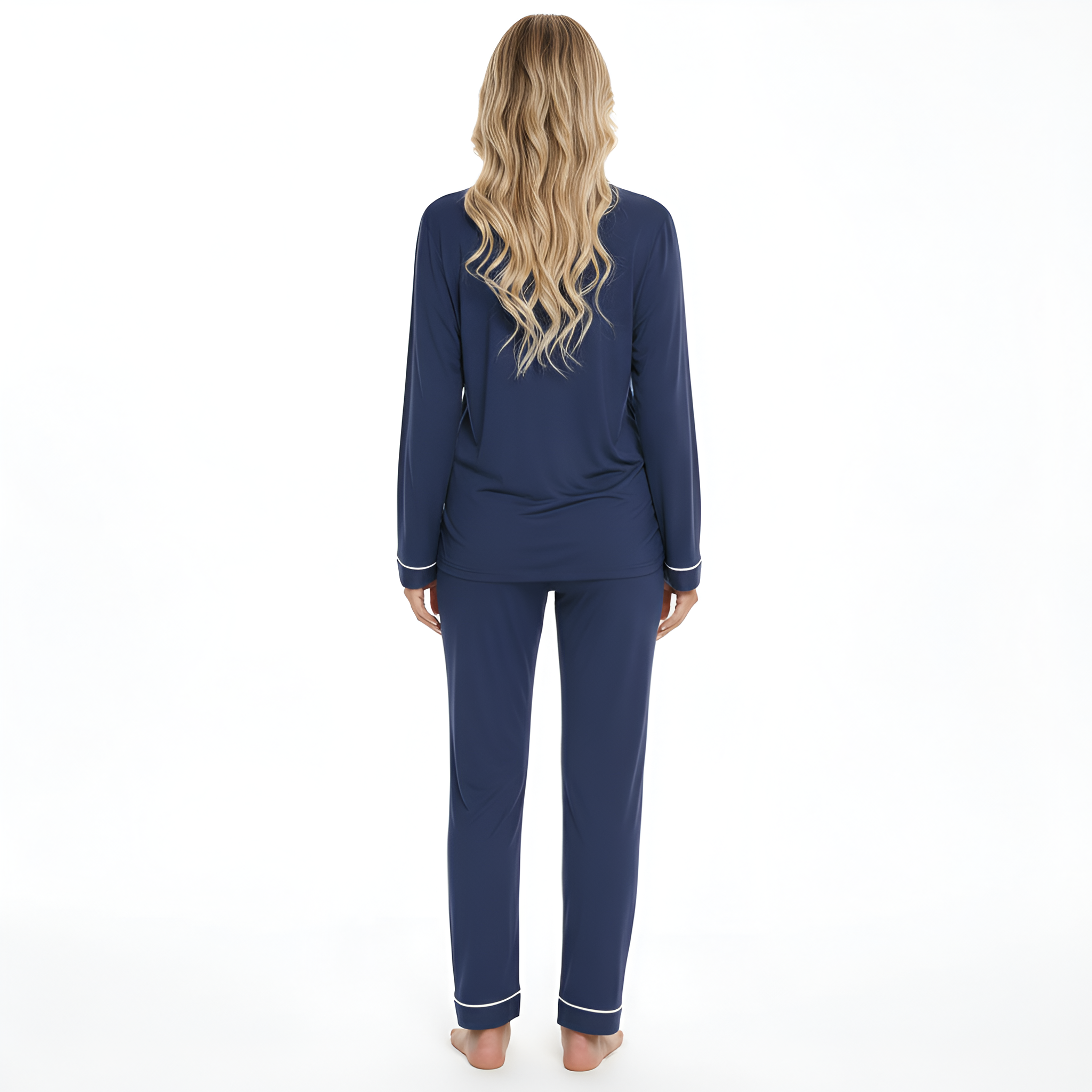 Family Christmas Pajama Set with Plaid Pants and Printed Tops