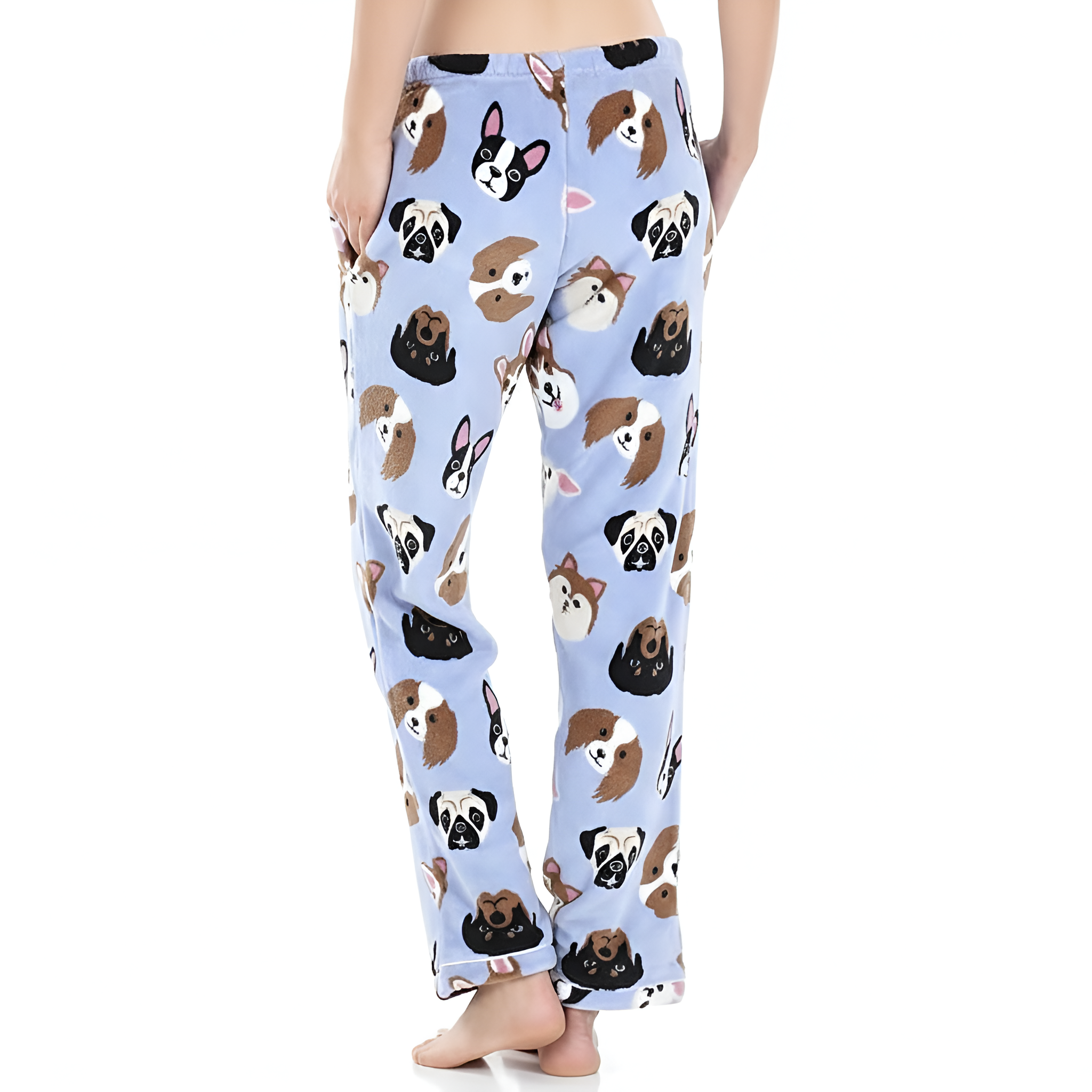 Plush Pajama Pants With Pockets For Women