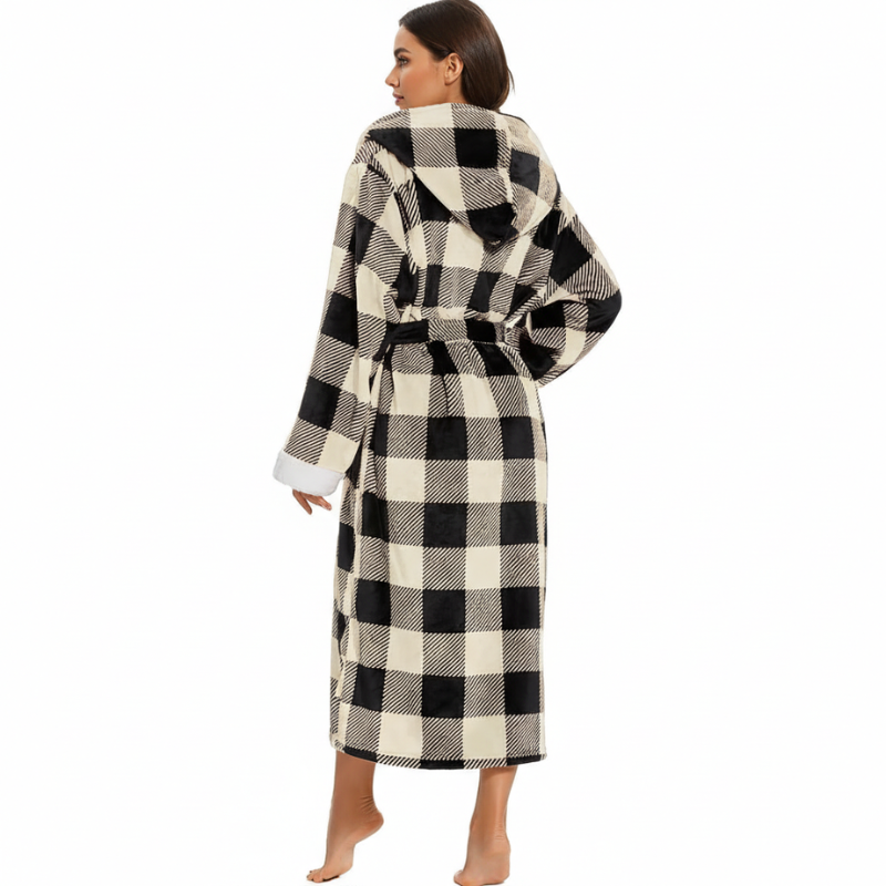 Cozy Hooded Bathrobe For Women