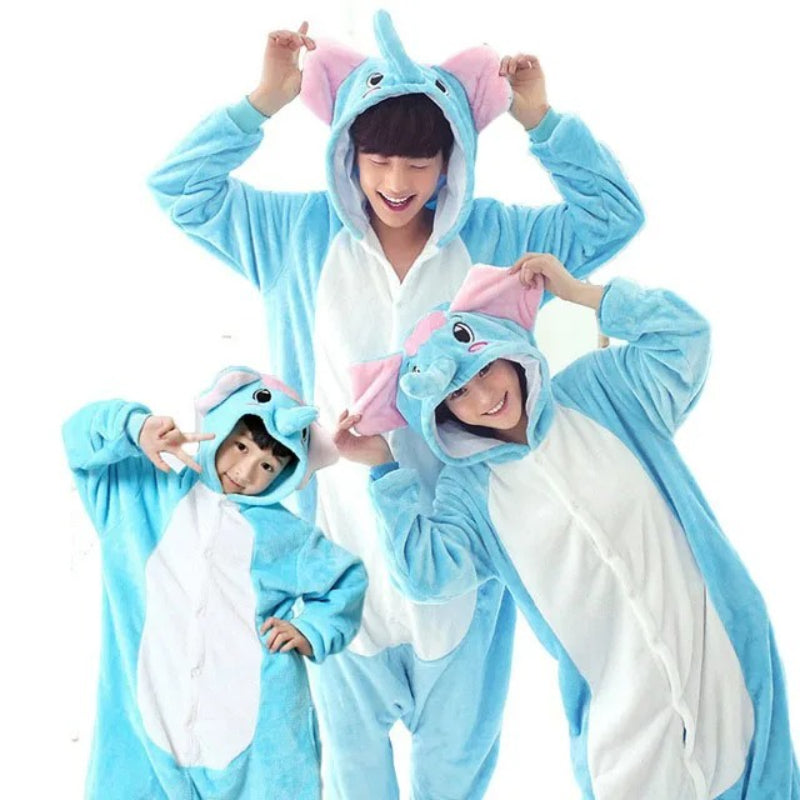 Cozy Animal Themed Christmas Onesies Set