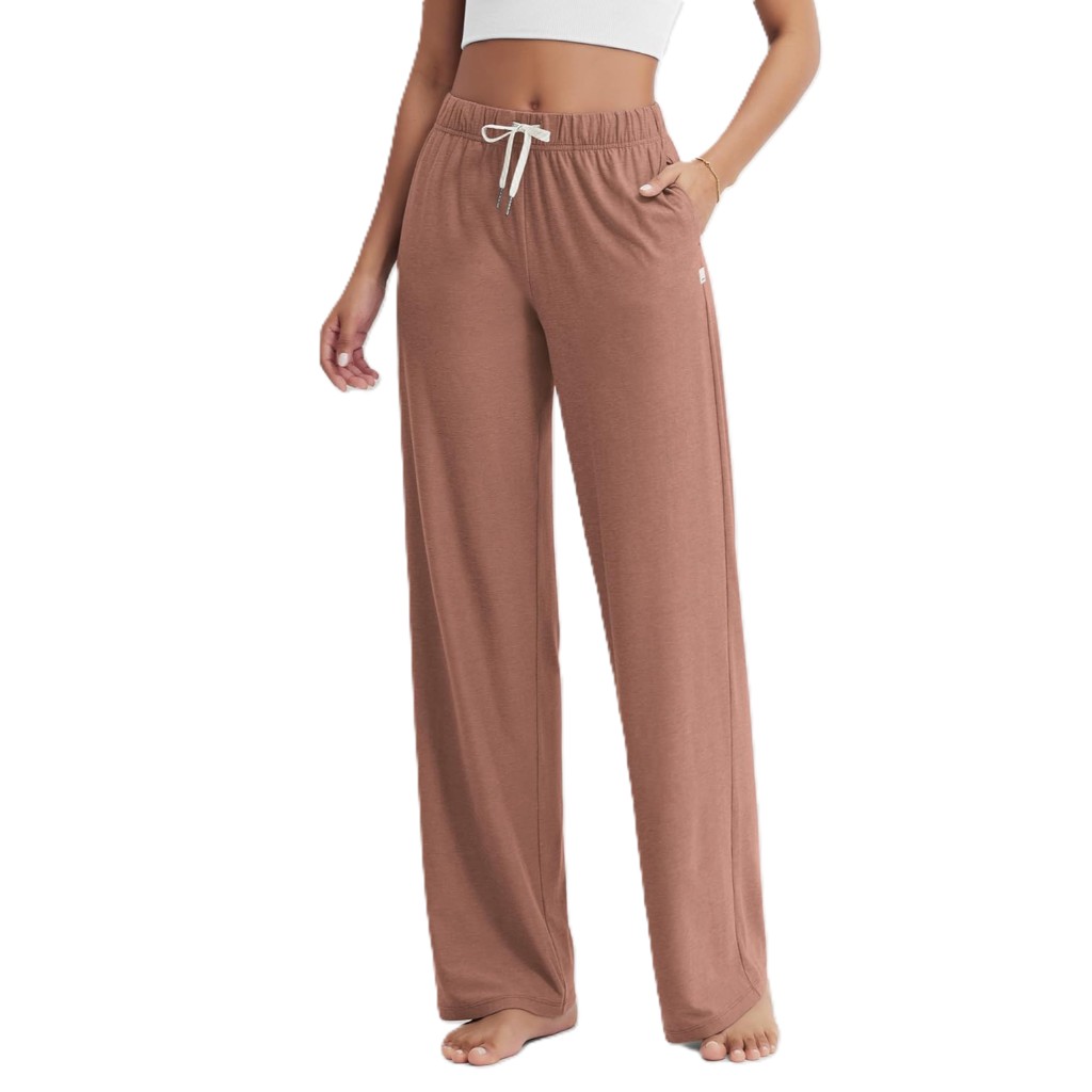 Straight Lounge Pajama Pants With Pockets