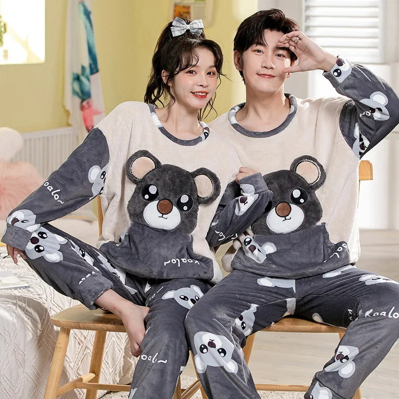 Couple Matching Plaid Pajama Set