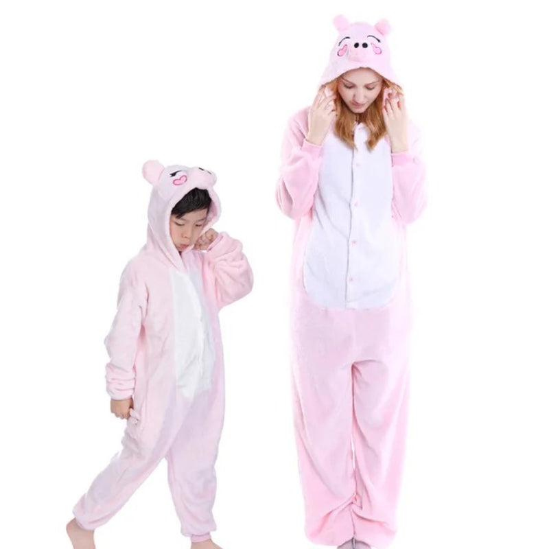 Cozy Animal Themed Christmas Onesies Set