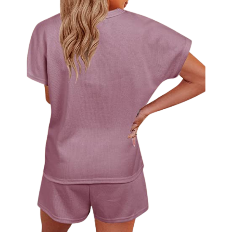 Women's Short Sleeve Pajama SetWomen's Short Sleeve Pajama Set - View 5
