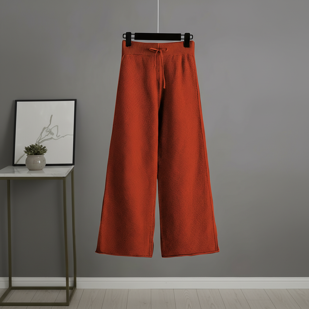 Seed Stitch Knit Sweater Pants Set