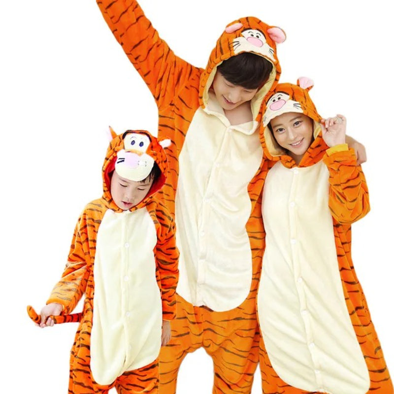 Cozy Animal Themed Christmas Onesies Set