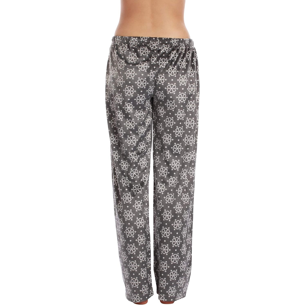 Silky Fleece Plaid Pajama Pants Women
