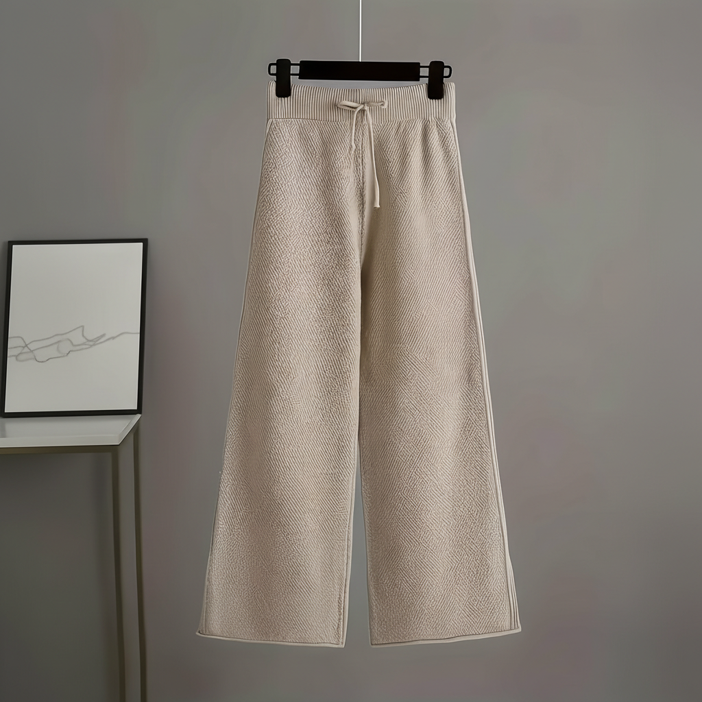 Seed Stitch Knit Sweater Pants Set