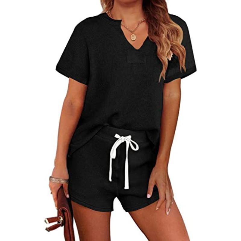 Women's Short Sleeve Pajama SetWomen's Short Sleeve Pajama Set - View 2
