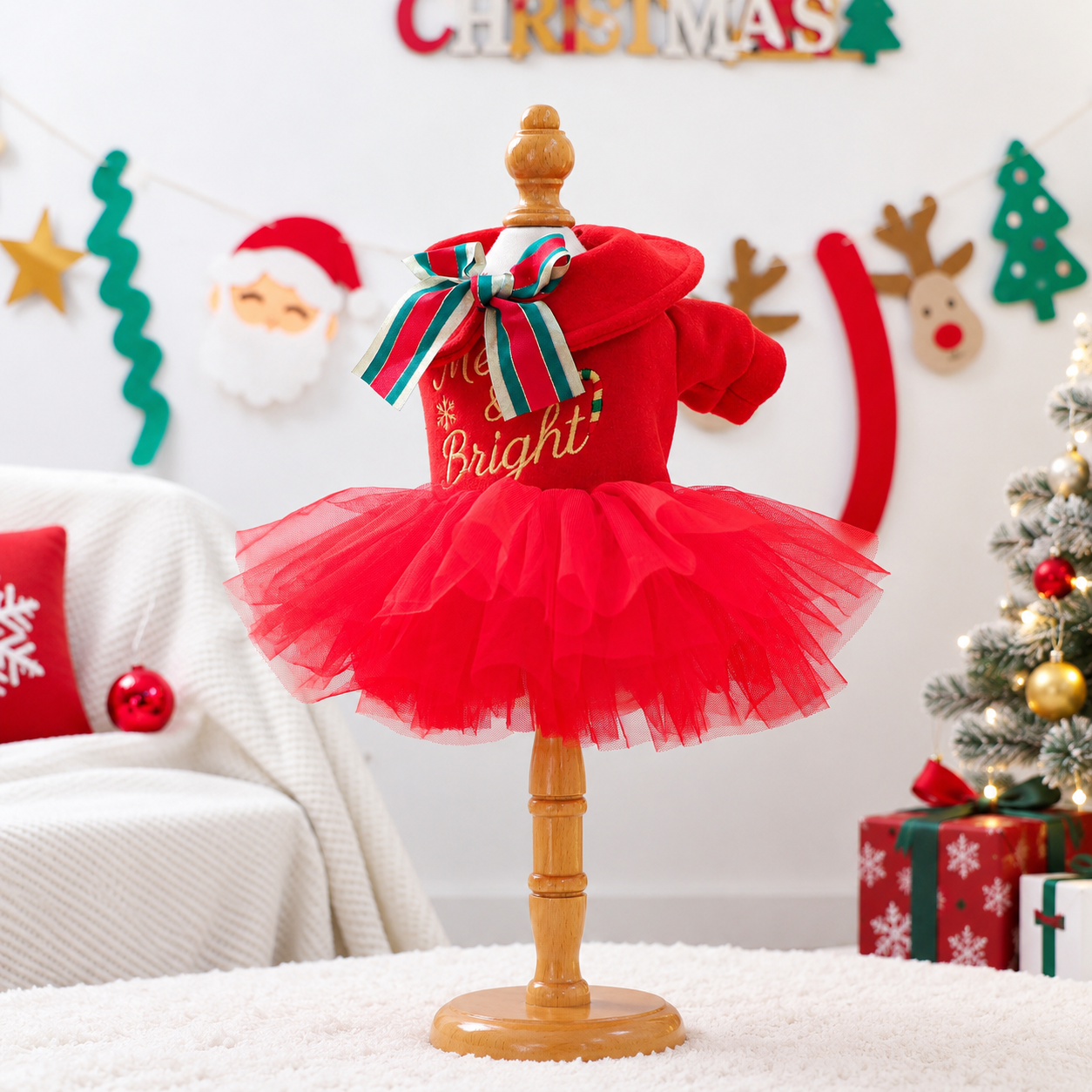 Christmas Pet Dress For Small Dogs And Cats