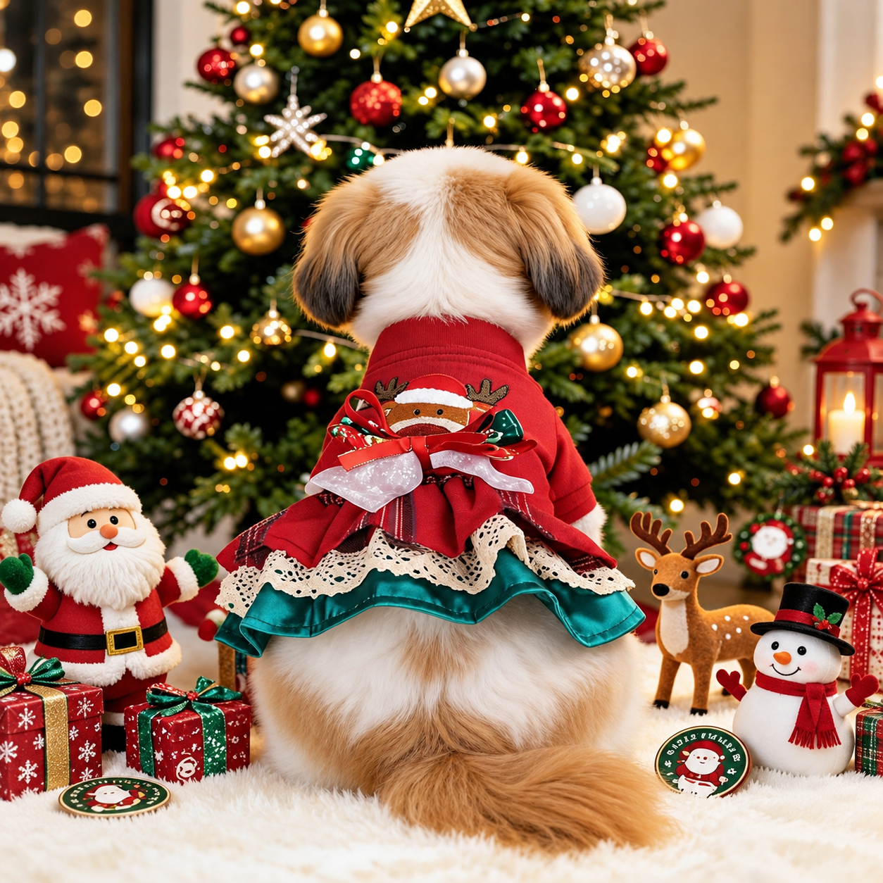 Christmas Pet Dress For Small Dogs And Cats