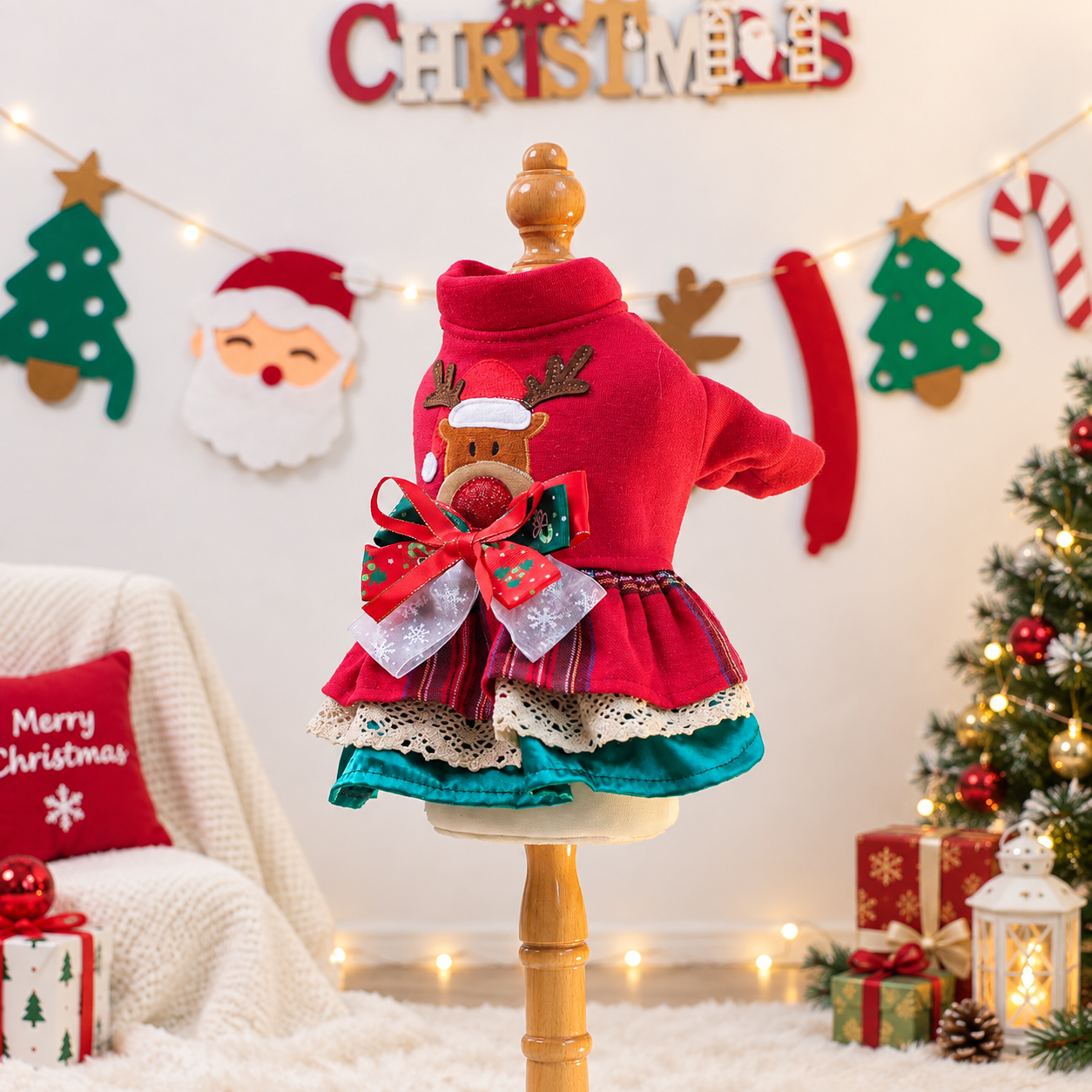 Christmas Pet Dress For Small Dogs And Cats