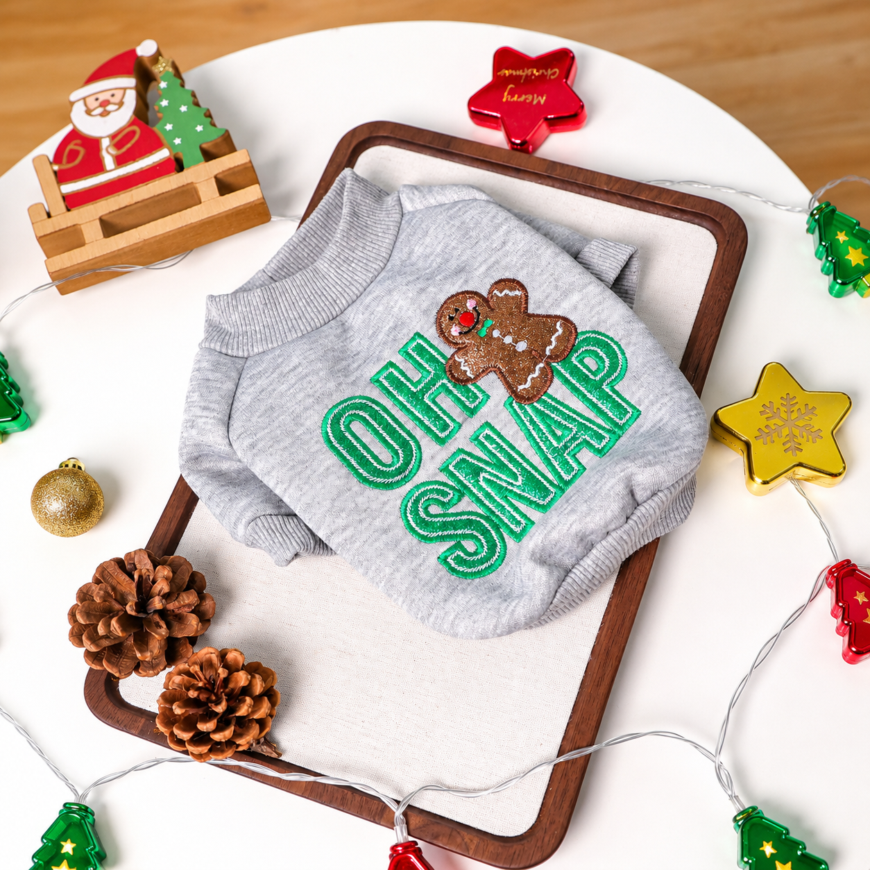 Christmas Reindeer Jingle Bell Pet Sweatshirt for Small Dogs
