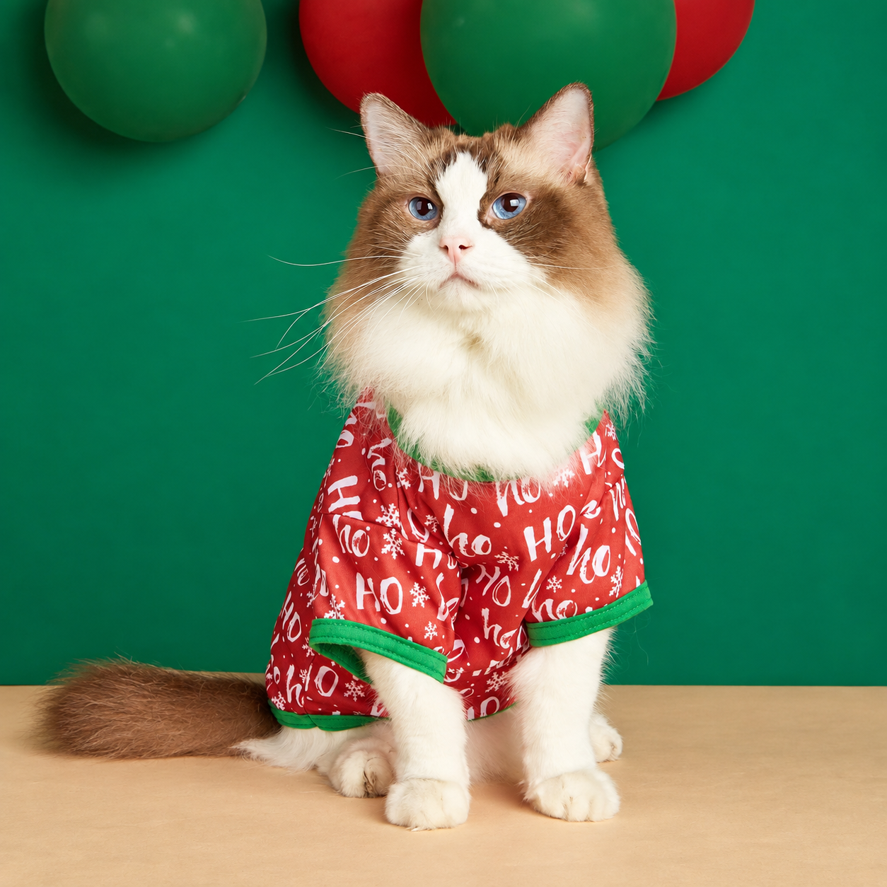 Christmas Ho Ho Ho Snowflake Print Pet T Shirt