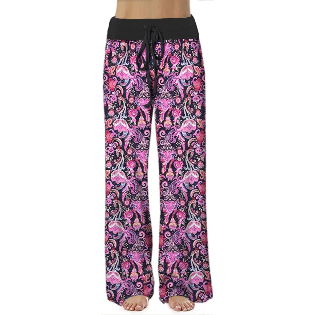 Stretch Floral Palazzo Lounge Pants for Women