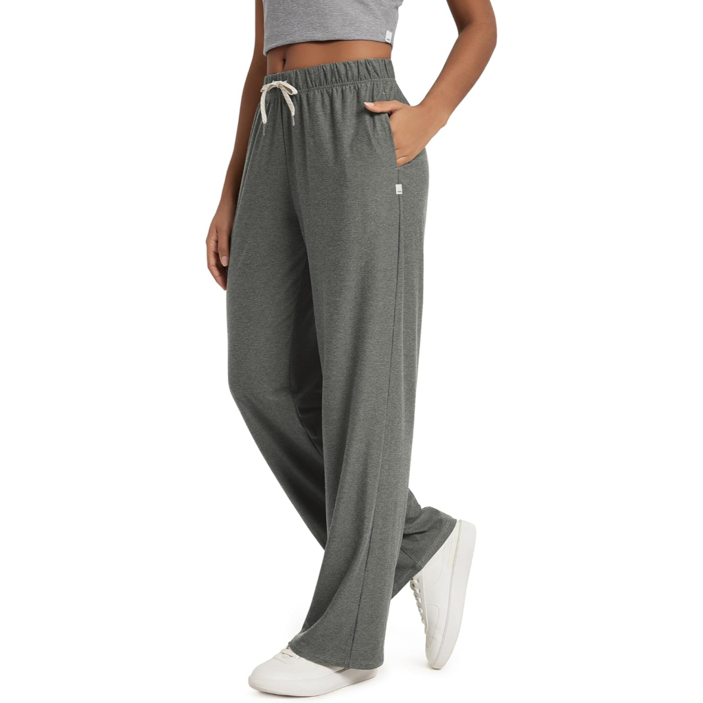 Straight Lounge Pajama Pants With Pockets