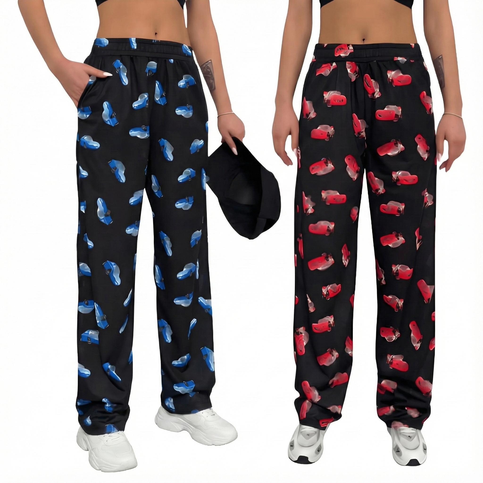 Couple Car Print Matching Sleepwear Pajama Pants