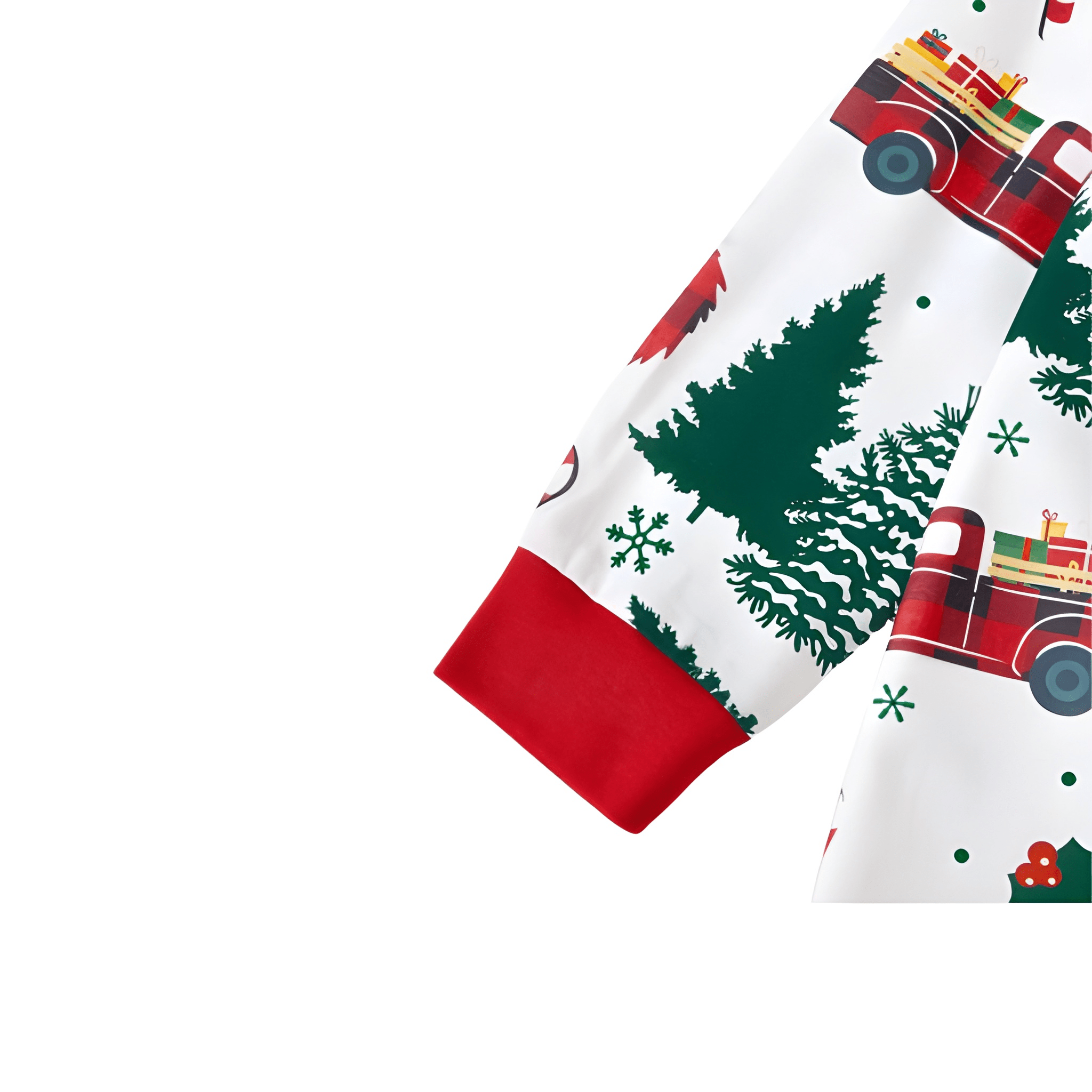 Christmas Family Matching Pajama Sets With Car And Tree Print Design