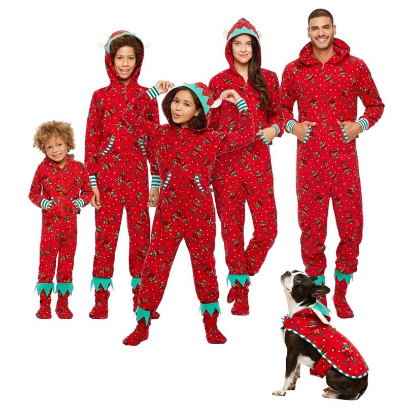 Xmas Themed Family Matching Pajamas Set-Matching Pajama
