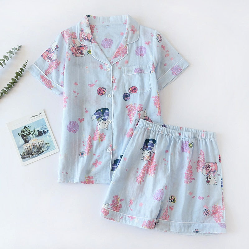 The Various Printed Shorts Pajama Set Original Pajamas-Original Pajamas