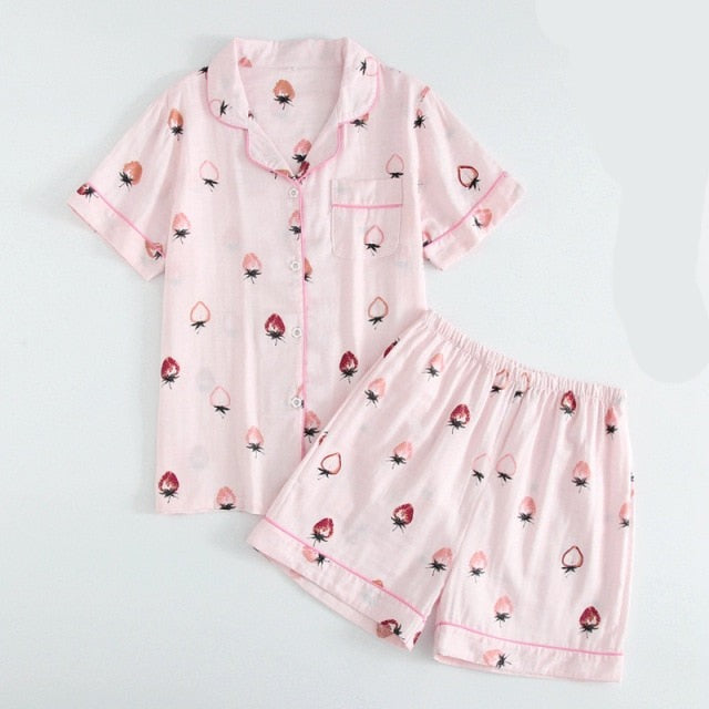 The Spring Printed Shorts 2 Piece Pajamas-Original Pajamas