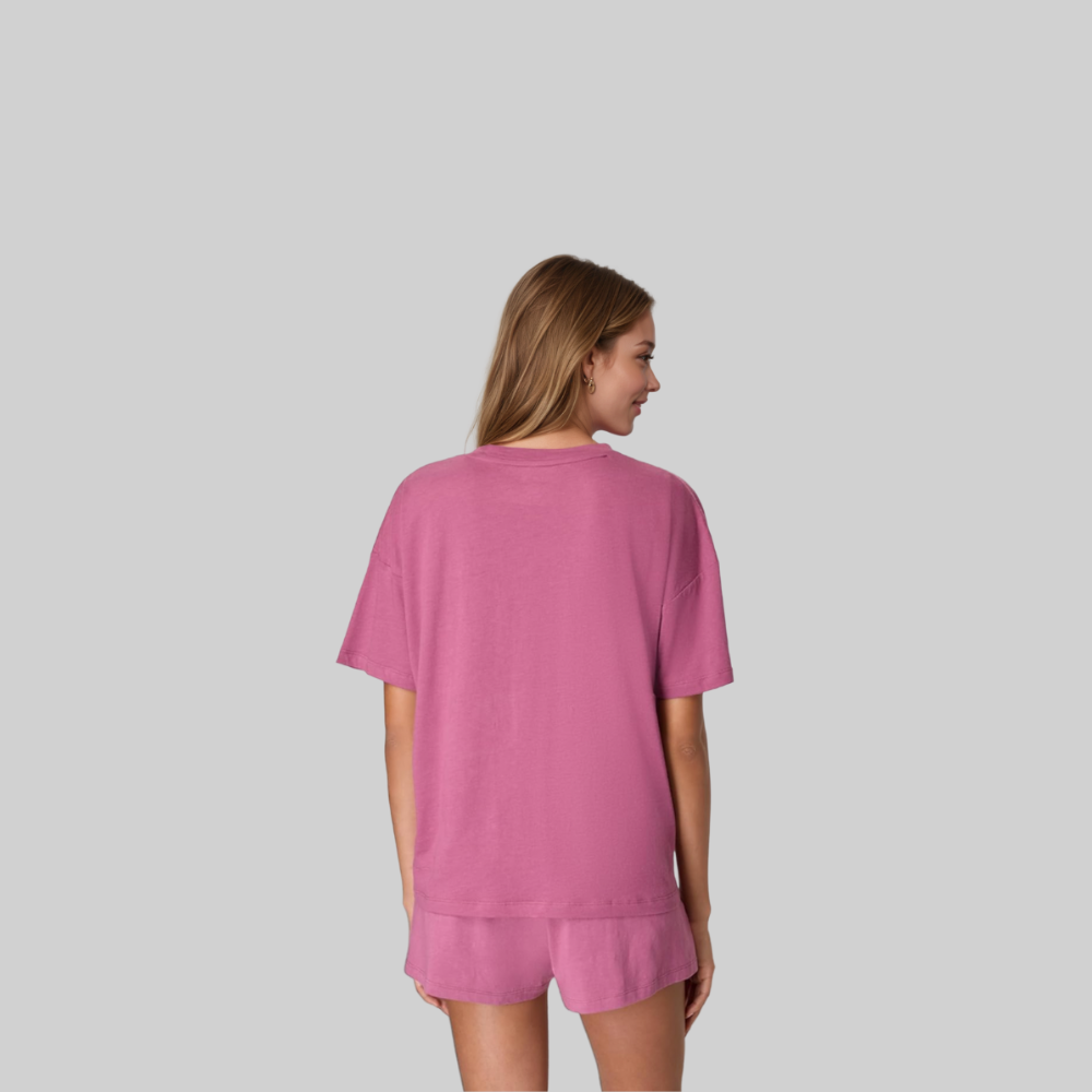 2 Piece Lounge Set With Supersoft Boxy T Shirt And Shorts2 Piece Lounge Set With Supersoft Boxy T Shirt And Shorts - View 9