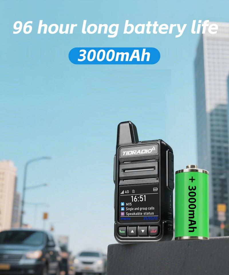 Product Introduction of TIDRADIO TD-M15 Global POC Radio with 1 Year SIM Card Walkie Talkie Long Range 4G Network 2 Way Radio 5000 KM for Hiking and Camping 3000mAh Battery Clear Audio 4G Signal 21