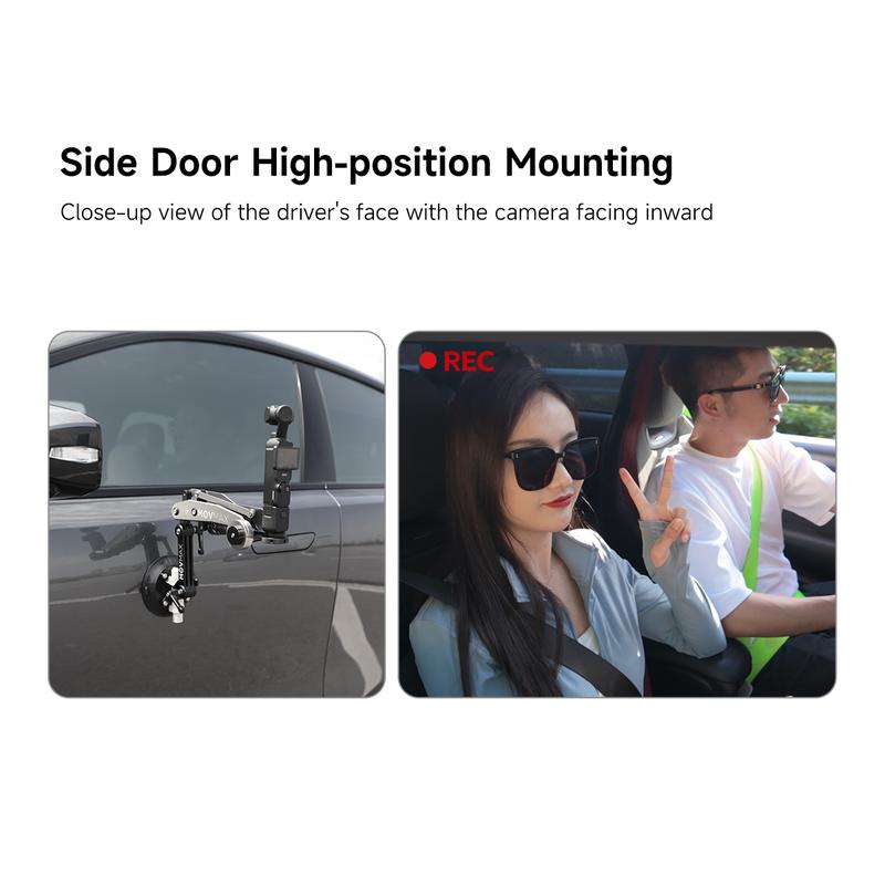 Product Introduction of MOVMAX Blade Arm Car accessories Camera Phone Suction Mount Camera Shock Mount for phone camerasfor DJI Pocket 3. Insta 360. and GoPro 12