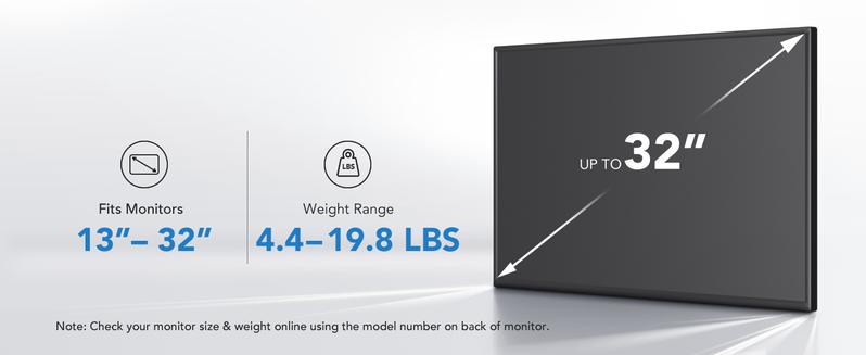 Product Introduction of HUANUO Dual Monitor Arm Adjustable Gas Spring Monitor mount for Gaming and Home Office Setups. Monitor Arm hold up to 30" with 19.8 lbs Max Weight and C-Clamp or Grommet Hole Mounting 1