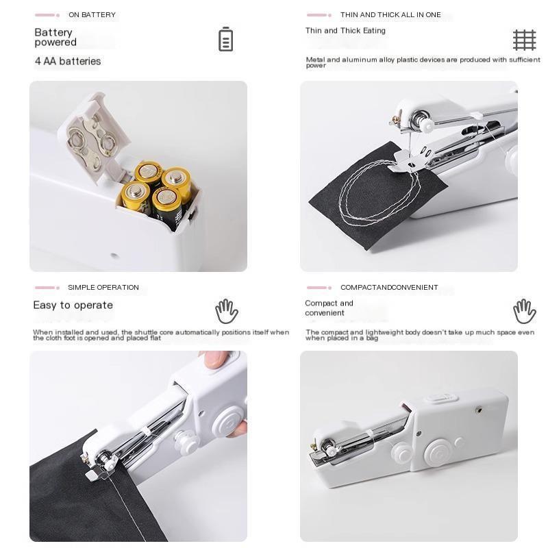 Product Introduction of Portable Electric Sewing Machine with Storage Bag. 1 Set Handheld Sewing Machine with Accessories. DIY Sewing Tool for Home Use 4