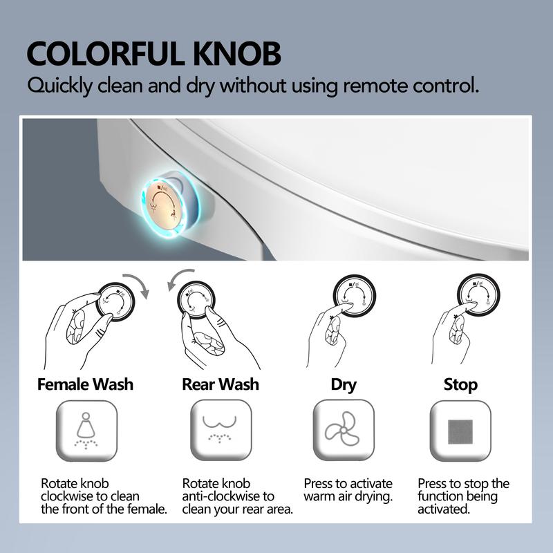 Product Introduction of Lntelligent Toilet Lid/Warm water flushing/Warm air drying/Adjustable nozzle/Multiple automation functions 4