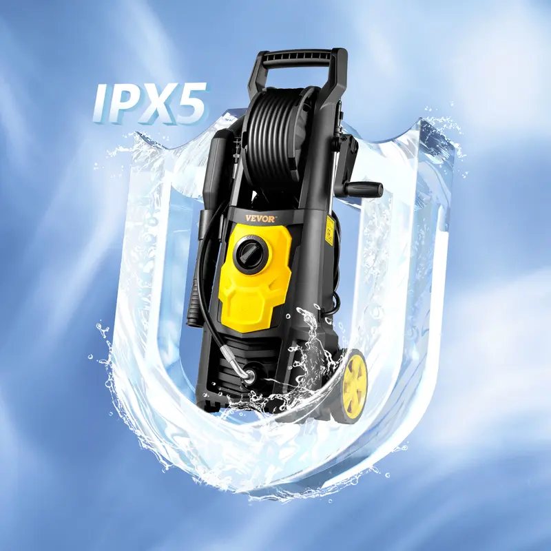 Product Introduction of VEVOR Electric Pressure Washer, 2000 PSI, Max 1.76 GPM Power Washer w/ 30 ft Hose & Reel, 5 Quick Connect Nozzles, Foam Cannon, Portable to Clean Patios, Cars, Fences, Driveways, ETL Listed Heavy Duty VEVOR Super Brand Day 3