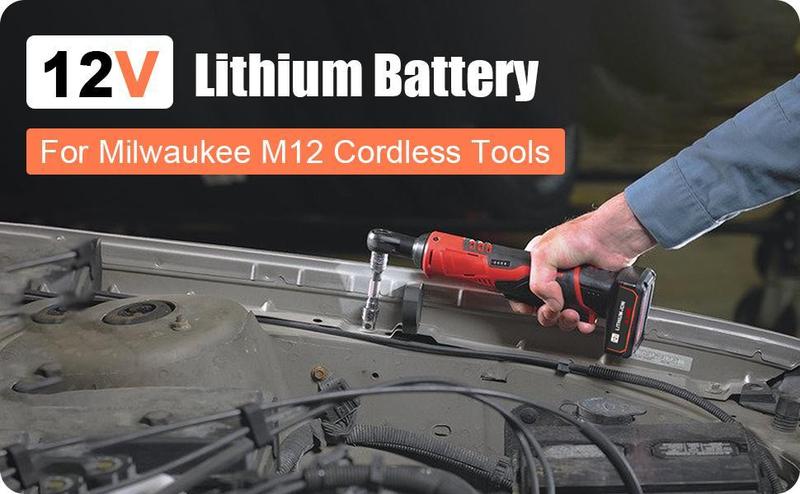 Product Introduction of 4 PCS 6.5Ah 12V Battery Compatible for Milwaukee M12 Battery 48-11-2401 48-11-2412 48-11-2411 48-11-2420 48-11-2410 12Volt Cordless Tools for Milwaukee M12 Lithium Battery 0