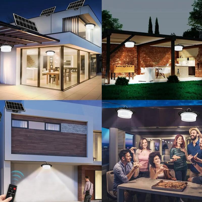 Product Introduction of 224-LED Solar Pendant Light with Moving Sensor, 5 Modes Waterproof Floodlight with Remote Control, Solar Outside Lights, Safety Outdoor Wall Light for Patio, Deck, Shed, Camping 25