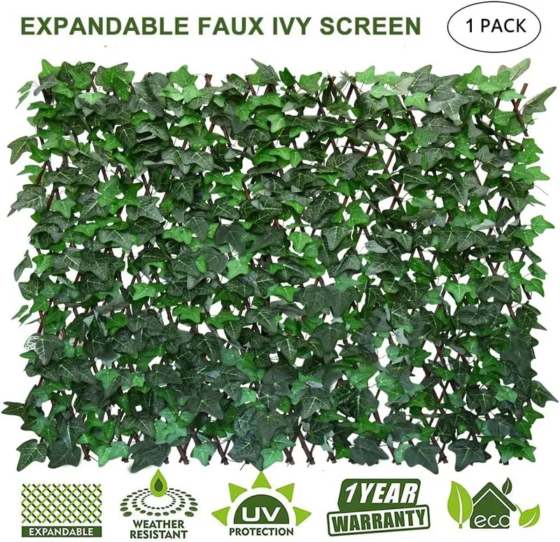 Product Introduction of Uhair Privacy Fence Expandable Screen for Balcony Patio Outdoor,Decorative Faux Ivy Fencing Panel,Hide Unsightly Views, Realistic Leaf Design Garden 9
