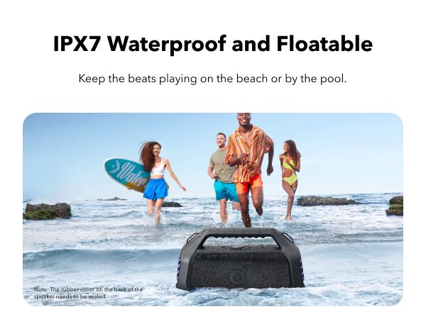 Product Introduction of soundcore Boom 2 Plus/Pro by Anker. Outdoor Speaker. 140W. 2+2 Channel. BassUp 2.0. 20H Playtime. Fast Charge. IPX7 Waterproof. RGB Lights. Power Bank. Bluetooth 5.3. Portable for Outdoors. Camping. Beach 17