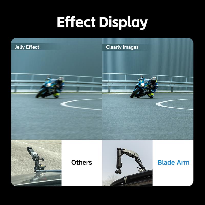Product Introduction of MOVMAX Blade Arm Car accessories Camera Phone Suction Mount Camera Shock Mount for phone camerasfor DJI Pocket 3. Insta 360. and GoPro 8