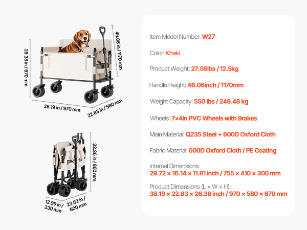 foldable wagon cart with wheels