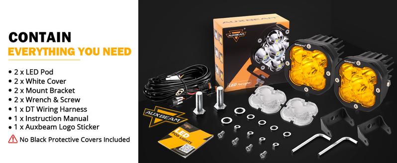 Product Introduction of XP-ULTRA Series | 3 Inch Combo Beam 80W 9600LM LED Pods Lights White&Amber Jeeplight Bar Offroad lights Truck Suv 1