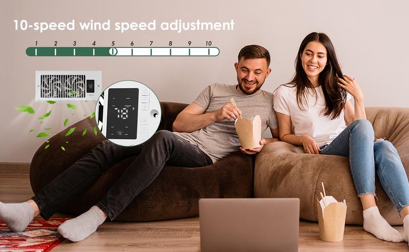 Product Introduction of Register Booster Fan 4"x10", 6"x10"10-Speed Quiet Vent Fan with Negative Ion, Thermostat & Remote, Enhances and Improves Heating & Cooling Efficiency, Air Vent Booster for Home Room Comfort, White 1