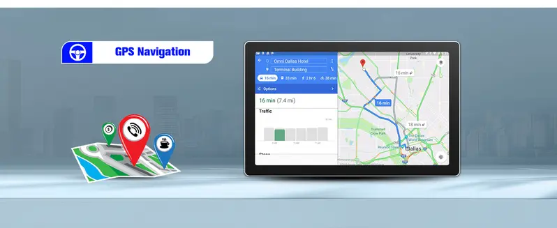 Product Introduction of Car Stereo for Chevy Silverado GMC Sierra 2014-2018 touch screen has Android Auto Wireless Carplay. Bluetooth WIFI supports GPS Navigation 20