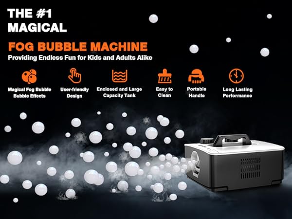 fog filled in bubble machine