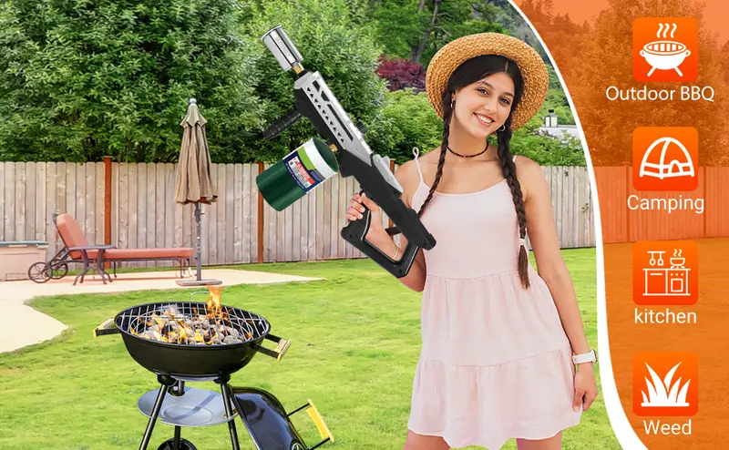 Product Introduction of Kitchen Torch. Cooking Propane Blow Torch. 700.000BTU Propane Torch. Food Culinary Torch for Outdoor Cooking. Campfire Starter Grill Torch. BBQ Torch for Steak & Creme Brule christmas gift ideas e 5
