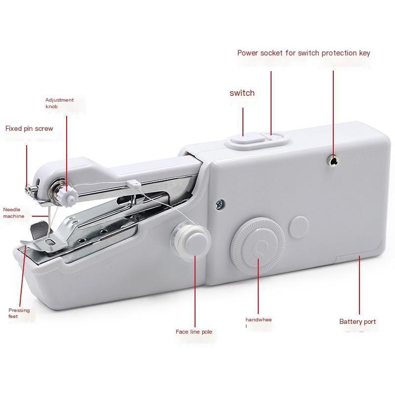 Product Introduction of Portable Electric Sewing Machine with Storage Bag. 1 Set Handheld Sewing Machine with Accessories. DIY Sewing Tool for Home Use 3