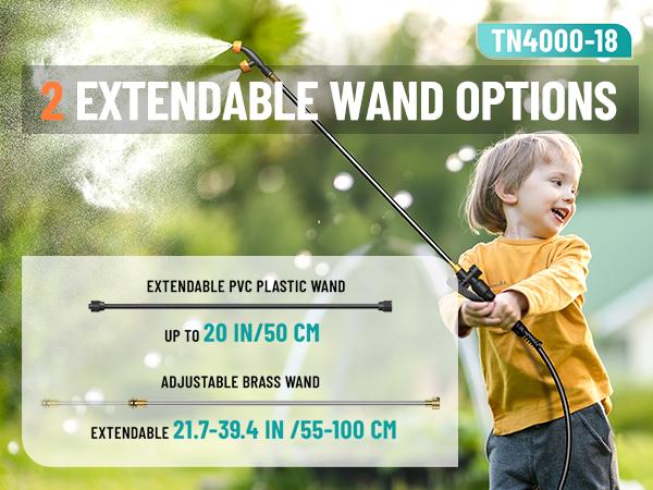 Product Introduction of 【TaskStar】 Electric 4 Gallon Backpack Sprayer, 100PSI Lawn Sprayer w/ Total 4000mAh Battery, Adjustable Pressure with 2 Wands, 6 Nozzles, Sprayer for Garden, Lawn, Yard, Green House, FathersDayGift 12