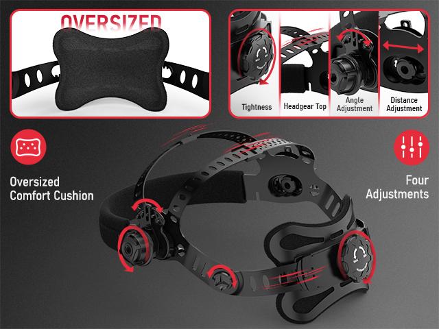 Product Introduction of YESWELDER LYG-M800H True Color Auto Darkening Welding Helmet | Large 3.93" x 3.66" View, 4 Arc Sensors | Wide Shade 3/5-13 for TIG MIG ARC Grind 19