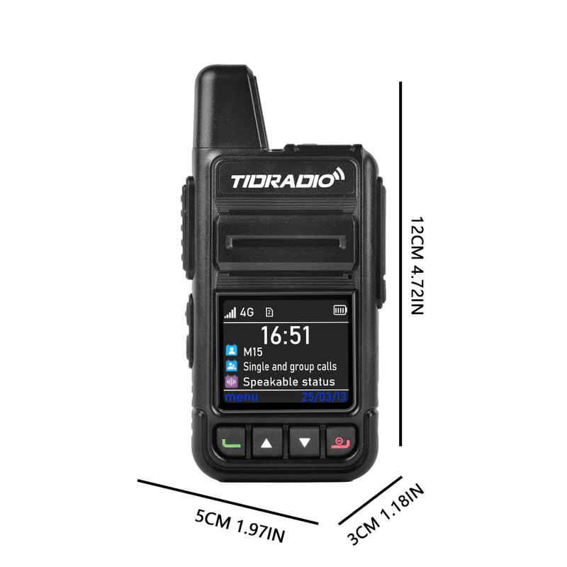 Product Introduction of TIDRADIO TD-M15 Global POC Radio with 1 Year SIM Card Walkie Talkie Long Range 4G Network 2 Way Radio 5000 KM for Hiking and Camping 3000mAh Battery Clear Audio 4G Signal 22